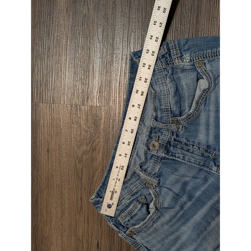 BKE Aiden Straight Leg Jeans Mens 30x34 Medium Wash Distressed Embroidered Y2K - Picture 4 of 8